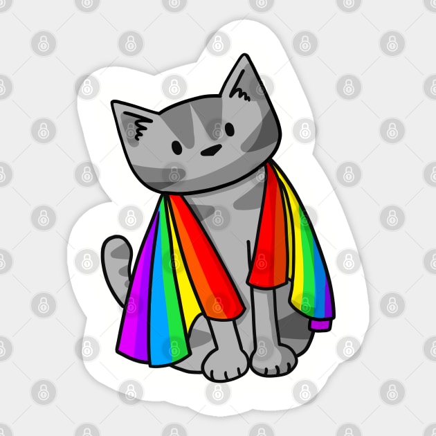 Rainbow Kitty Sticker by Doodlecats 